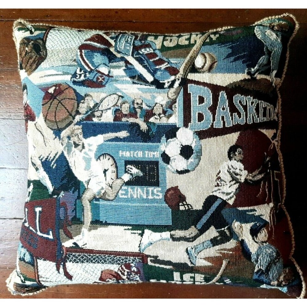Tapestry Sports Pillow Soccer Tennis Basketball Baseball Home Decor